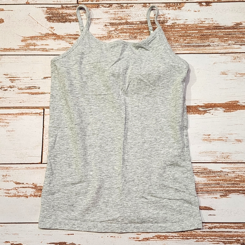 🌺3/$20 SO shelf bra tank adjustable gray undershirt girls M 8